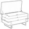 Fabulaxe Velvet Storage Ottoman Stool Box with Abstract Golden Legs - Decorative Sitting Bench, Green Small QI003939.GN - alternate 2